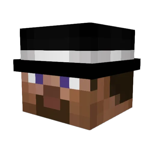 BlackWolfReaper Minecraft avatar head, 3D render