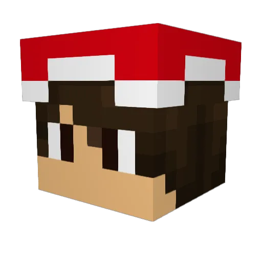 BlackWolf_PVP Minecraft avatar head, 3D render