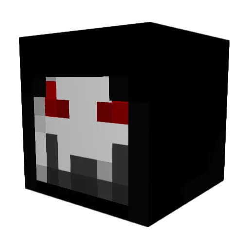 BlackYam Minecraft avatar head, 3D render