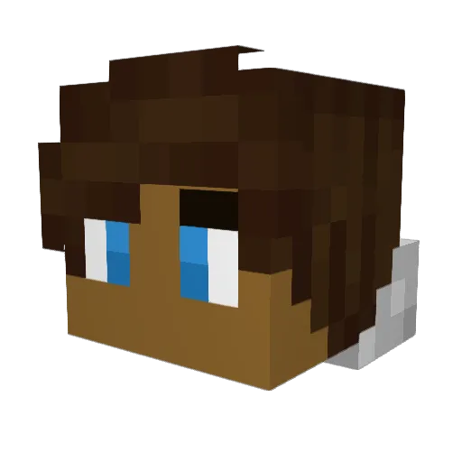 BlackYeti_2 Minecraft avatar head, 3D render