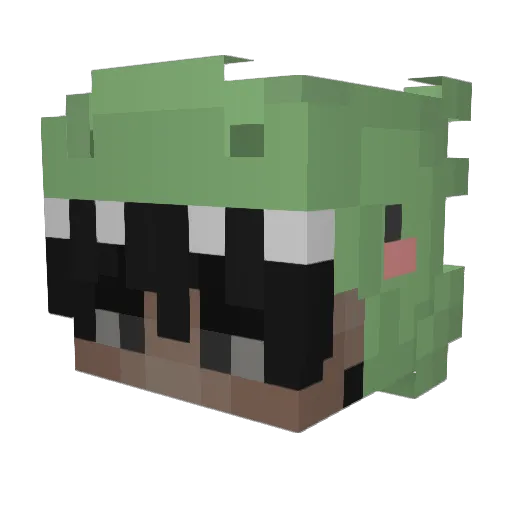 BlackZero0910 Minecraft avatar head, 3D render