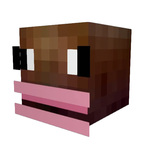 Black_356 Minecraft avatar head, 3D render