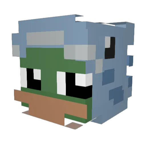 Black_Ac224 Minecraft avatar head, 3D render