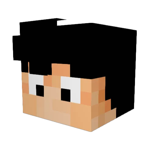 Black_Amon Minecraft avatar head, 3D render
