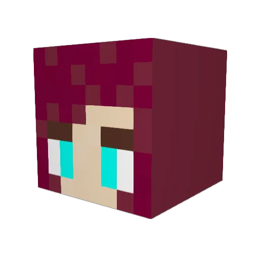 Black_Angel_H Minecraft avatar head, 3D render