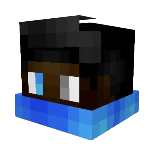 Black_Attack Minecraft avatar head, 3D render