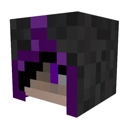Black_Azuma Minecraft avatar head, 3D render
