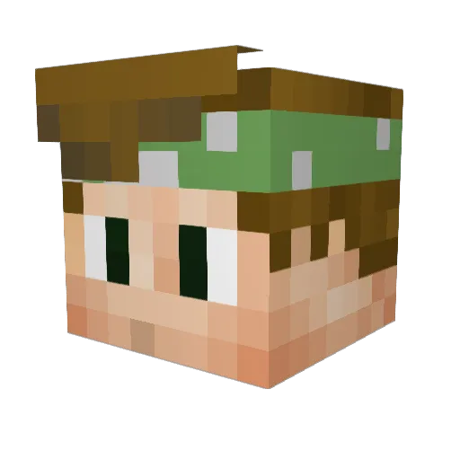 Black_Corbie Minecraft avatar head, 3D render