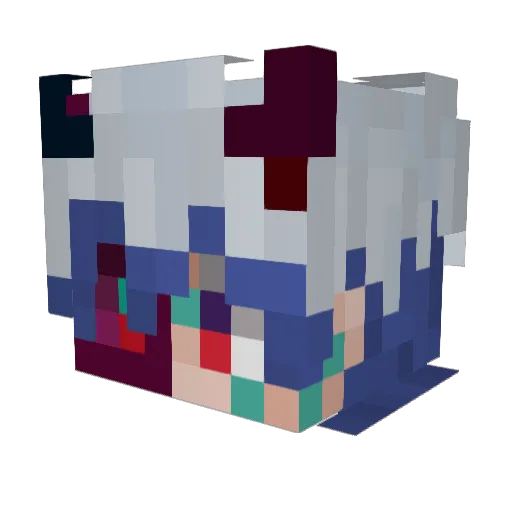 Black_Curse Minecraft avatar head, 3D render