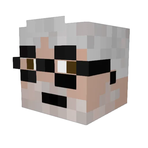 Black_Deathx Minecraft avatar head, 3D render
