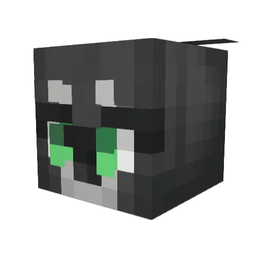 Black_Endo Minecraft avatar head, 3D render