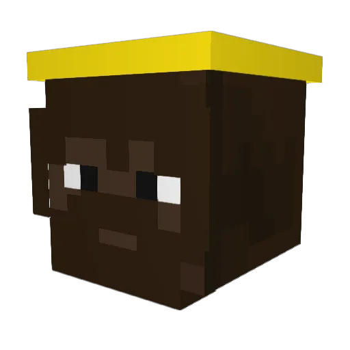 Black_Fred Minecraft avatar head, 3D render