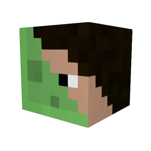 Black_Friday Minecraft avatar head, 3D render