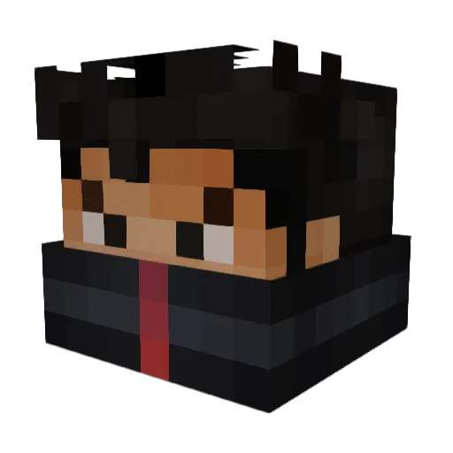 Black_HoG Minecraft avatar head, 3D render