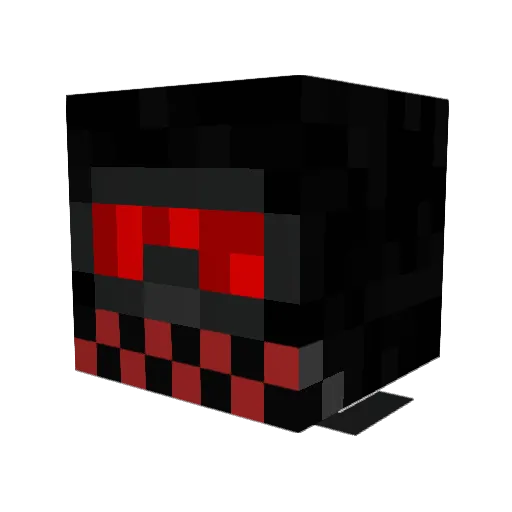 Black_Hunter_ Minecraft avatar head, 3D render