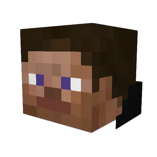 Black_Ice_ Minecraft avatar head, 3D render
