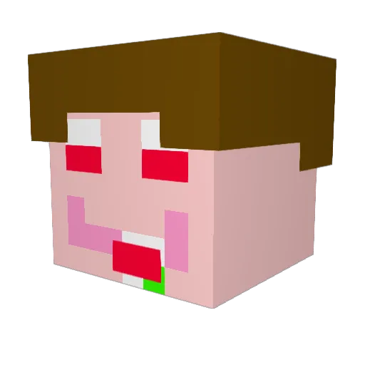 Black_Jason Minecraft avatar head, 3D render