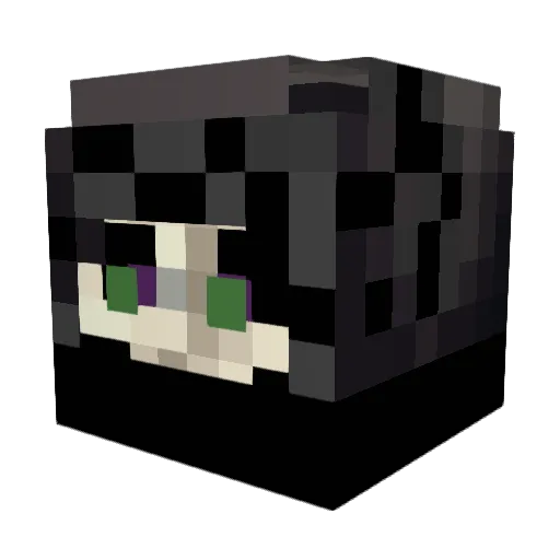 Black_L4mb Minecraft avatar head, 3D render