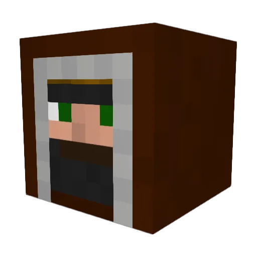 Black_MC Minecraft avatar head, 3D render