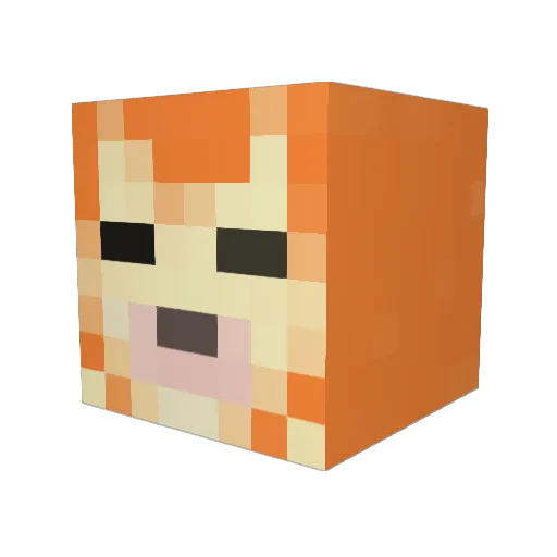 Black_Matt Minecraft avatar head, 3D render