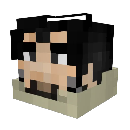 Black_Monball Minecraft avatar head, 3D render