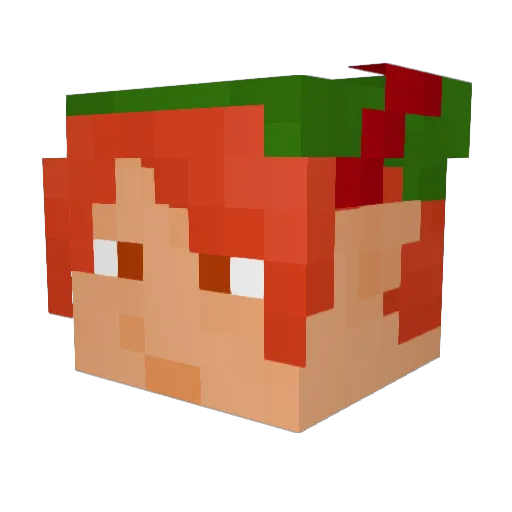 Black_Night36 Minecraft avatar head, 3D render