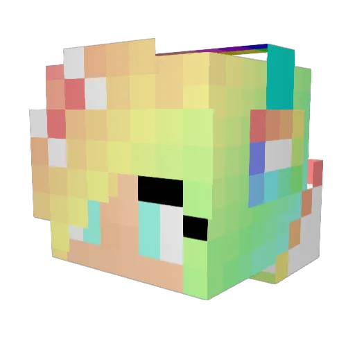 Black_Opal Minecraft avatar head, 3D render
