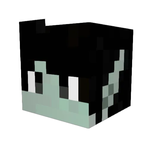 Black_Piece Minecraft avatar head, 3D render