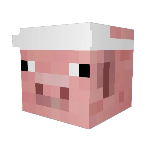 Black_Santa1 Minecraft avatar head, 3D render