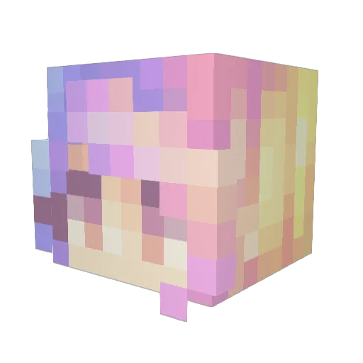 Black_Saphire Minecraft avatar head, 3D render