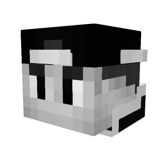 Black_Shadow_5 Minecraft avatar head, 3D render