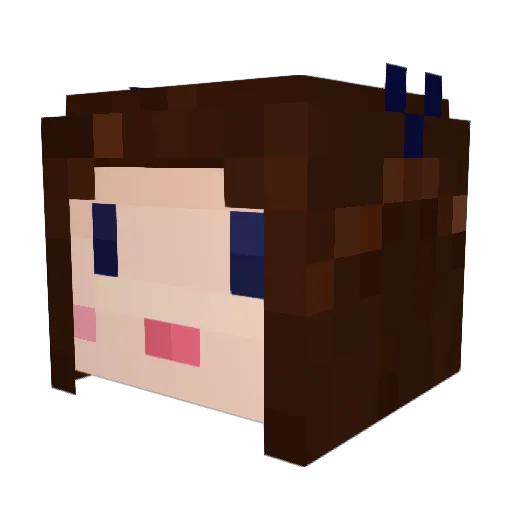 Black_Shiro Minecraft avatar head, 3D render
