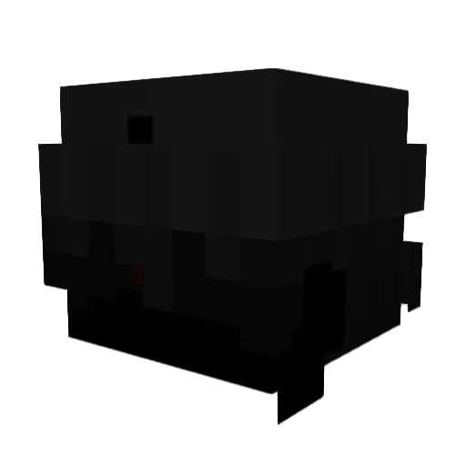 Black_Shotz Minecraft avatar head, 3D render