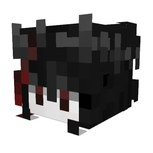 Black_Sinner Minecraft avatar head, 3D render