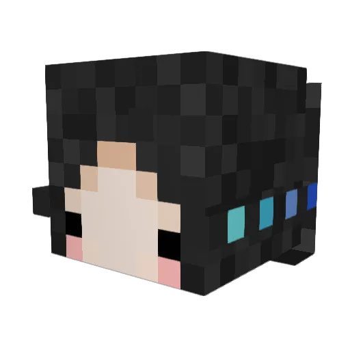 Black_Sniper Minecraft avatar head, 3D render