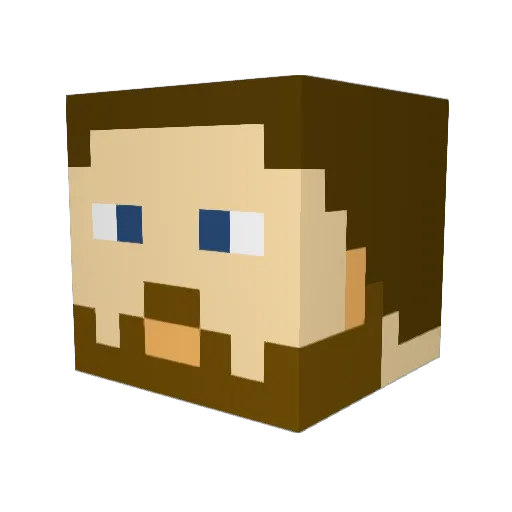 Black_Spruce Minecraft avatar head, 3D render