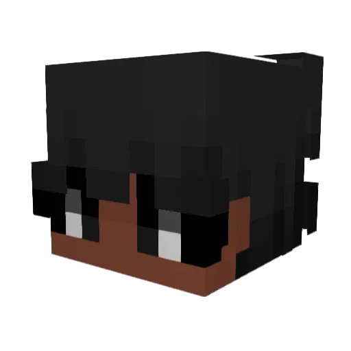 Black_Sx Minecraft avatar head, 3D render