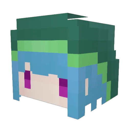 Black_Velocity Minecraft avatar head, 3D render