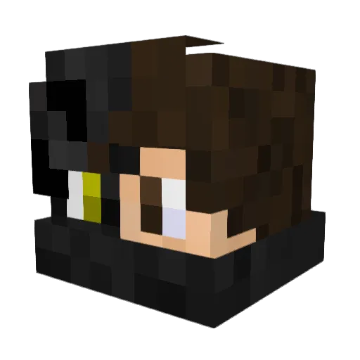 Black__Clown Minecraft avatar head, 3D render