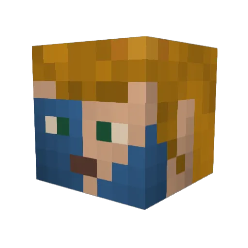 Black__Fairy Minecraft avatar head, 3D render