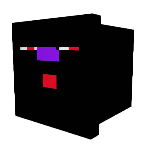 Black__Mario Minecraft avatar head, 3D render