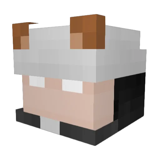 Black__monkey Minecraft avatar head, 3D render