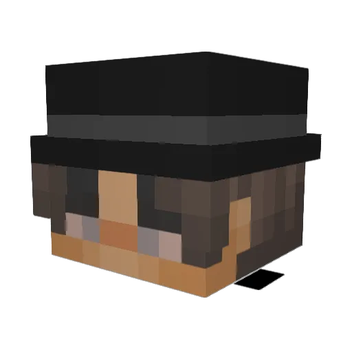 Black_adamson Minecraft avatar head, 3D render