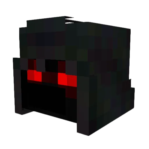 Black_and_Shadow Minecraft avatar head, 3D render