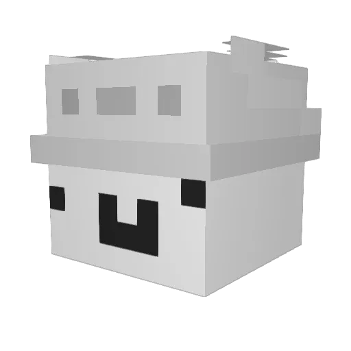 Black_callous Minecraft avatar head, 3D render
