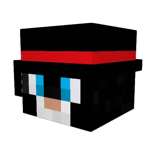 Black_cat784 Minecraft avatar head, 3D render