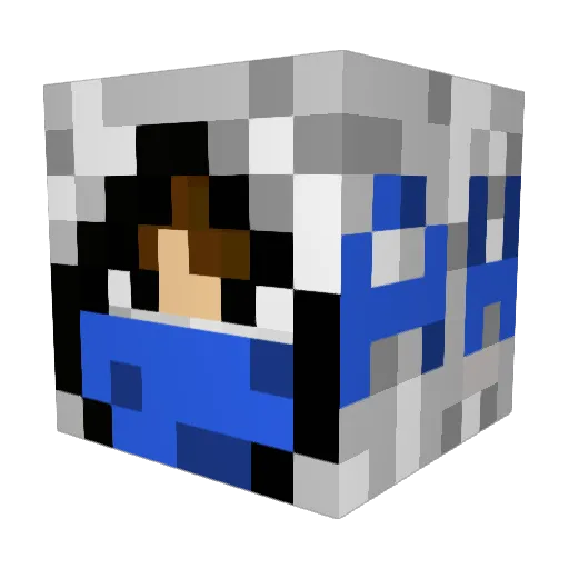 Black_eadg Minecraft avatar head, 3D render