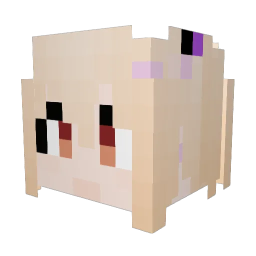 Black_illya Minecraft avatar head, 3D render