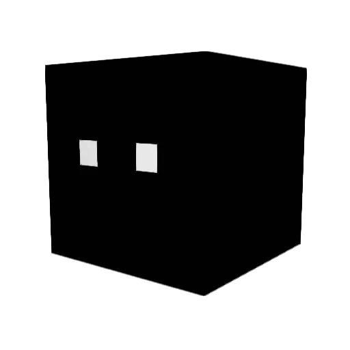 Black_man_ Minecraft avatar head, 3D render
