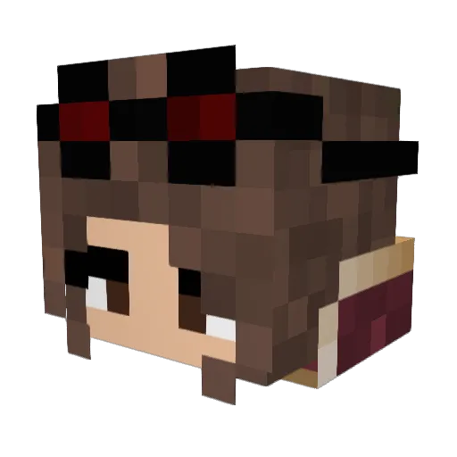 Black_moonTPN Minecraft avatar head, 3D render